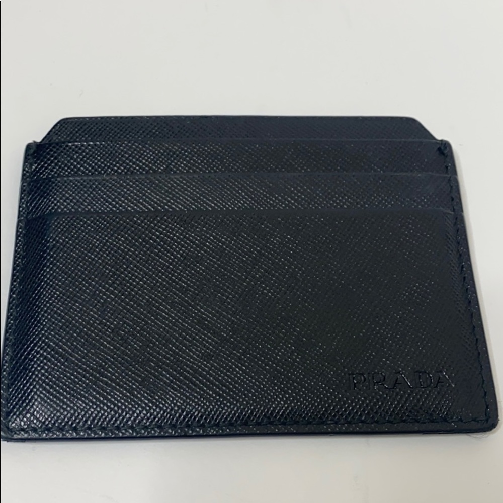 Prada leather card holder